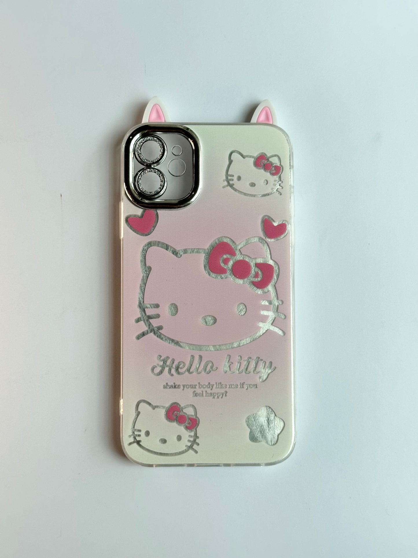 Hello Kitty Pink & Cream Ear-Tip Phone Case for iPhone