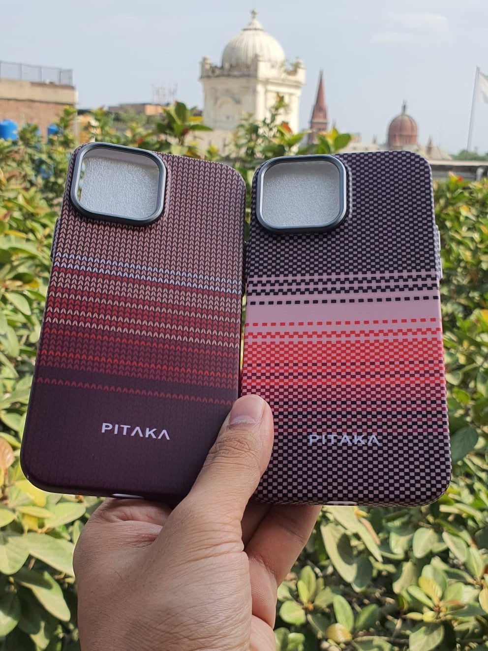 PITAKA Ultra-Slim iPhone Case – Sunset Weave (Fusion Weaving Series)