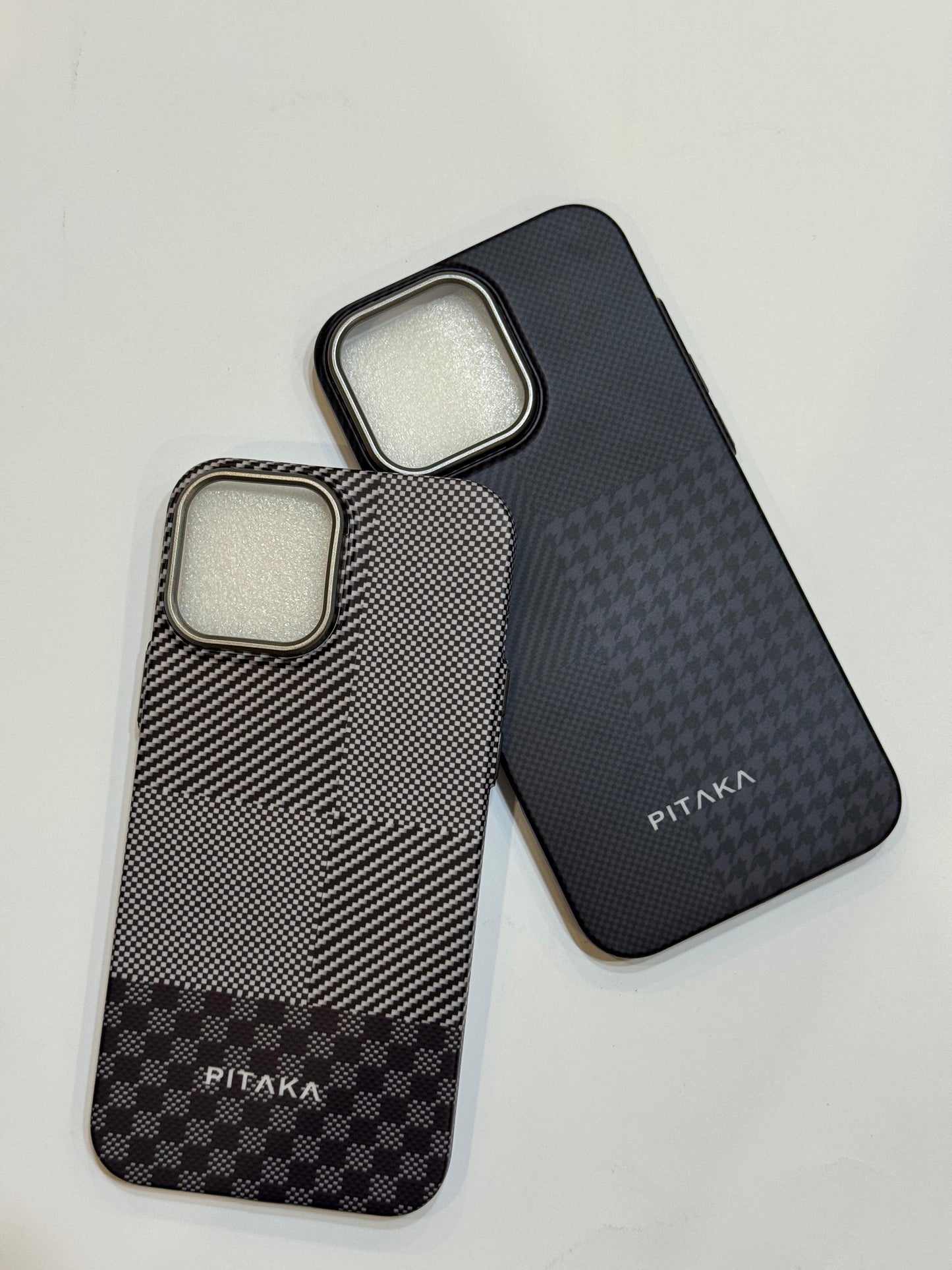 PITAKA Ultra-Slim iPhone Case – Shadow Hound stooth (Fusion Weaving® Series)