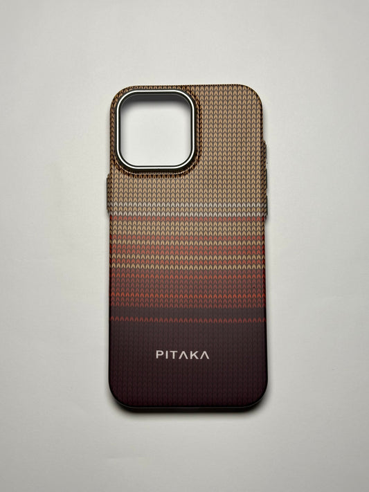 PITAKA Ultra-Slim iPhone Case – Sunset Weave (Fusion Weaving Series)