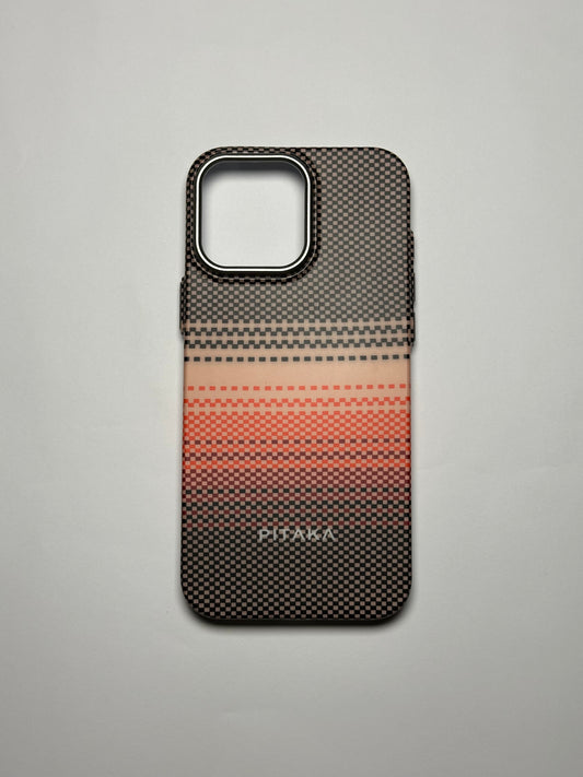 PITAKA Ultra-Slim iPhone Case – Red Magma (Fusion Weaving® Series)