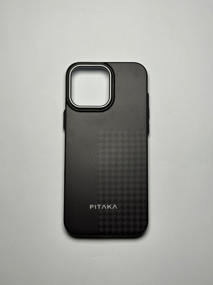 PITAKA Ultra-Slim iPhone Case – Shadow Hound stooth (Fusion Weaving® Series)