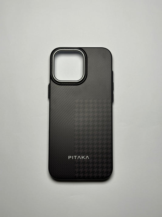 PITAKA Ultra-Slim iPhone Case – Shadow Hound stooth (Fusion Weaving® Series)
