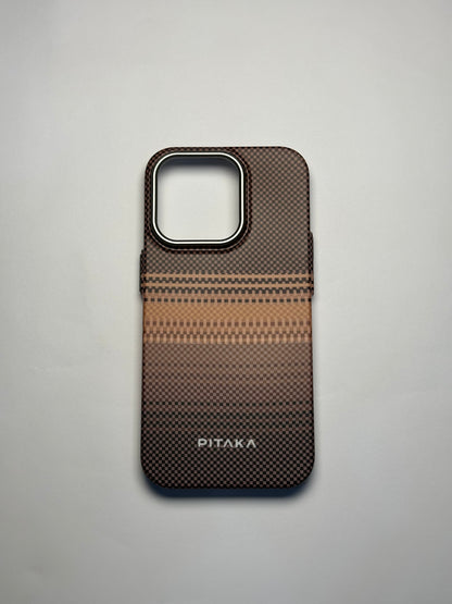 PITAKA Ultra-Slim iPhone Case – Sunset Weave (Fusion Weaving® Series)