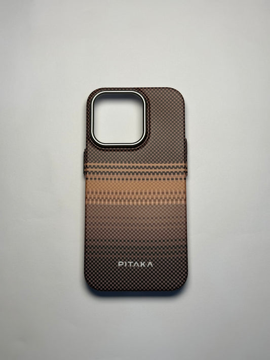 PITAKA Ultra-Slim iPhone Case – Sunset Weave (Fusion Weaving® Series)