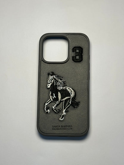 Santa Barbara Polo &amp; Racquet Club Leather iPhone Case – Black Stallion Edition