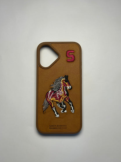 Santa Barbara Polo &amp; Racquet Club Leather iPhone Case – Chestnut Blaze Edition