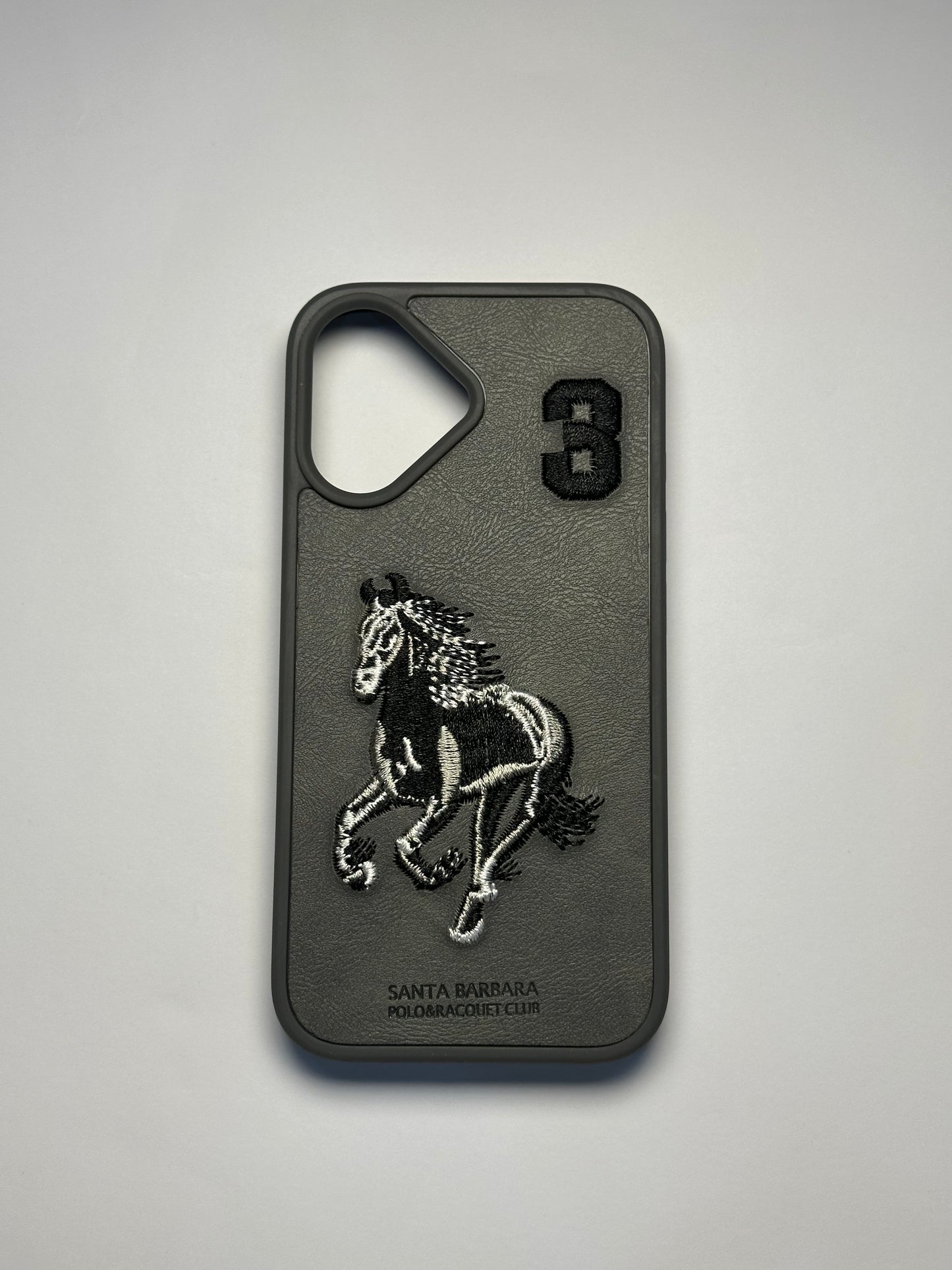 Santa Barbara Polo &amp; Racquet Club Leather iPhone Case – Black Stallion Edition
