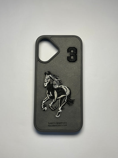 Santa Barbara Polo &amp; Racquet Club Leather iPhone Case – Black Stallion Edition