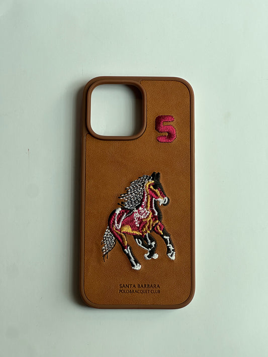 Santa Barbara Polo &amp; Racquet Club Leather iPhone Case – Chestnut Blaze Edition