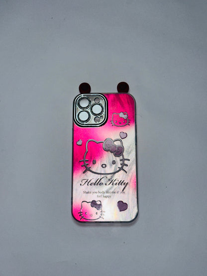 Hello Kitty Gradient Heart Ears Phone Case for iPhone
